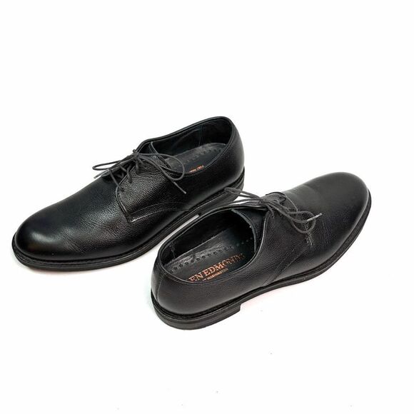 Allen Edmonds Nomad Derby Shoes Black Pebbled Leather Lace Up Plain Toe size 10B main image 7